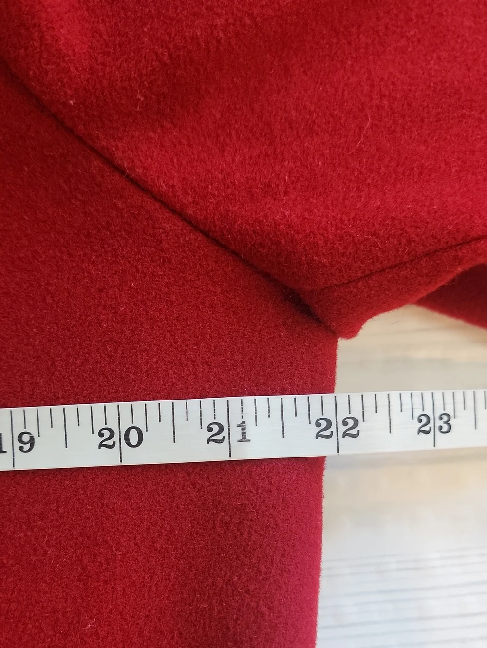 Fleet Street Wool Blend Red Hooded Zip Coat Womens Size L